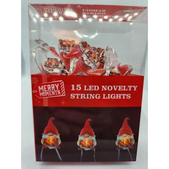 New! Sealed Gnome Christmas Mini 15 LED String Light Set Battery Power! - Picture 1 of 1
